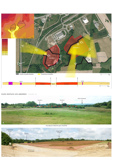 Etude d'impact photovoltaïque - Volet paysager</br>Perceptions visuelles de l'aire d'étude rapprochée